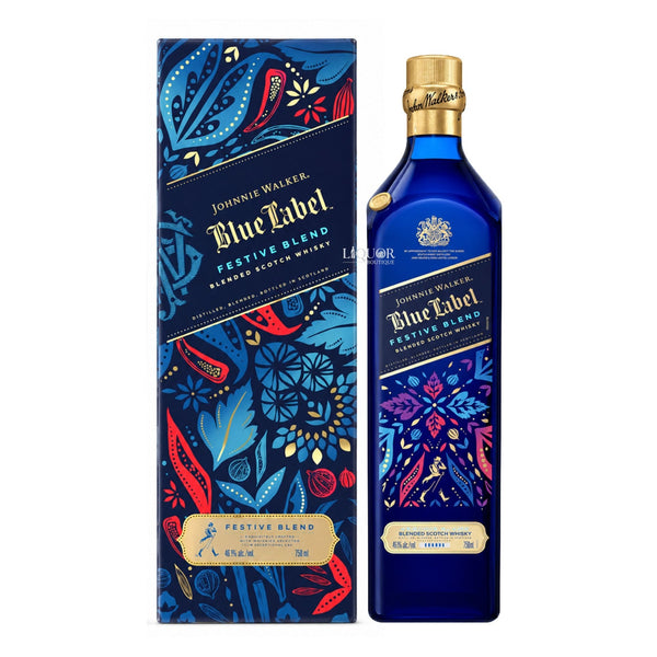 Johnnie Walker Blue Label Festive Blend Blended Scotch Whisky 750ml - Liquor Boutique