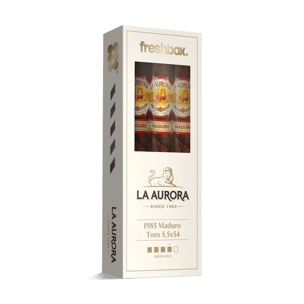La Aurora 1985 Maduro Toro 5.5x54 FreshBox | Cigar 3-Pack - Liquor Boutique