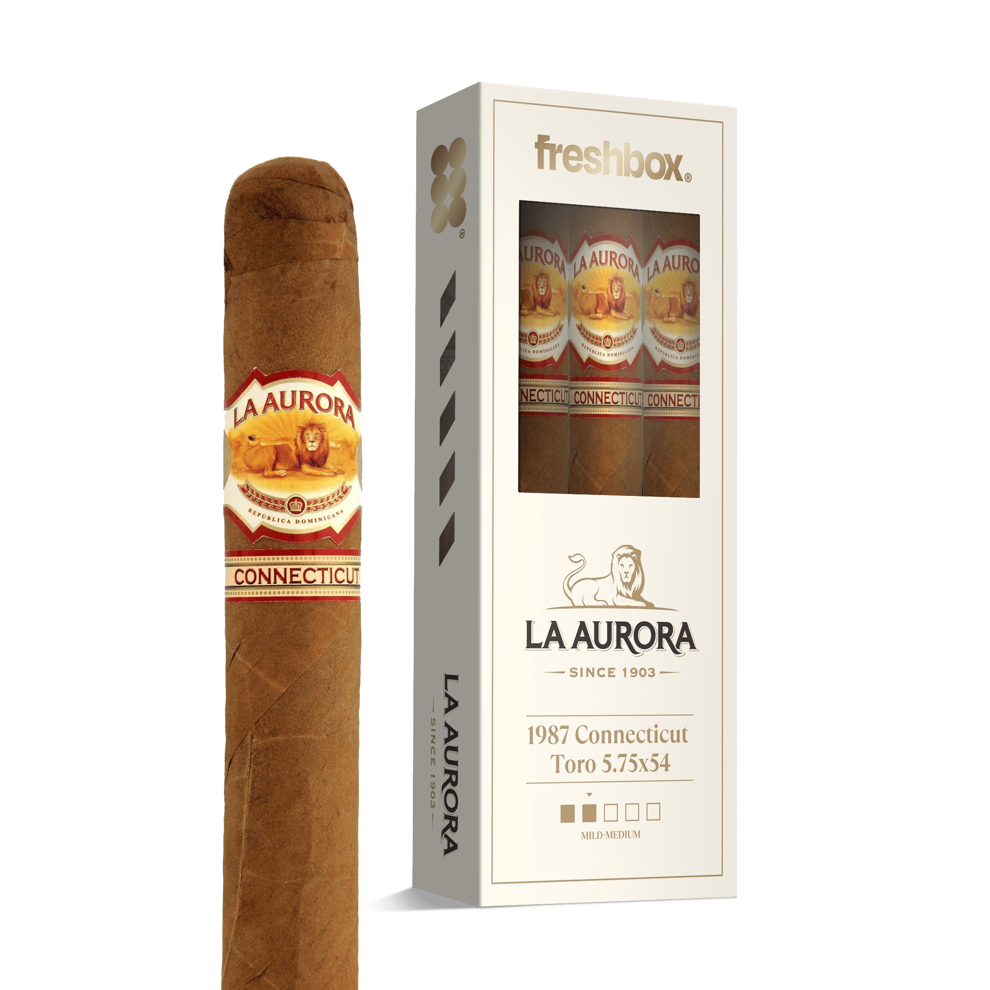 La Aurora 1987 Connecticut Toro 5.75x54 FreshBox | 3-Pack