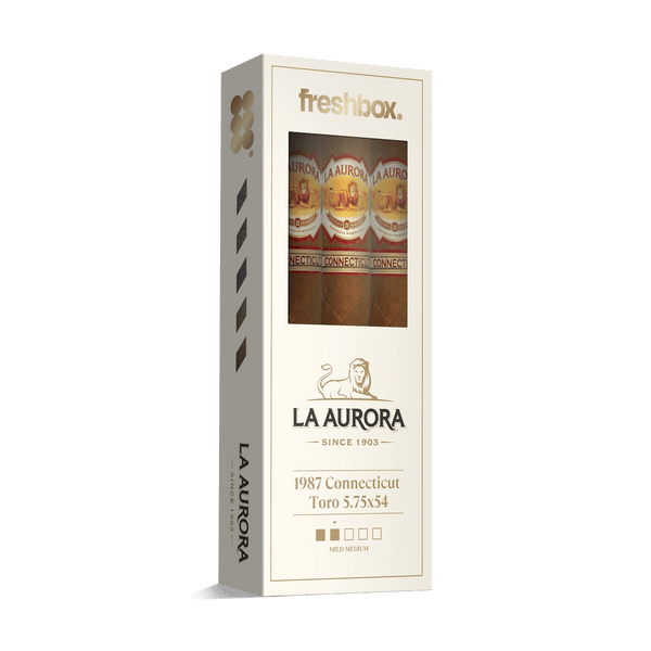 La Aurora 1987 Connecticut Toro 5.75x54 FreshBox | Cigar 3-Pack - Liquor Boutique