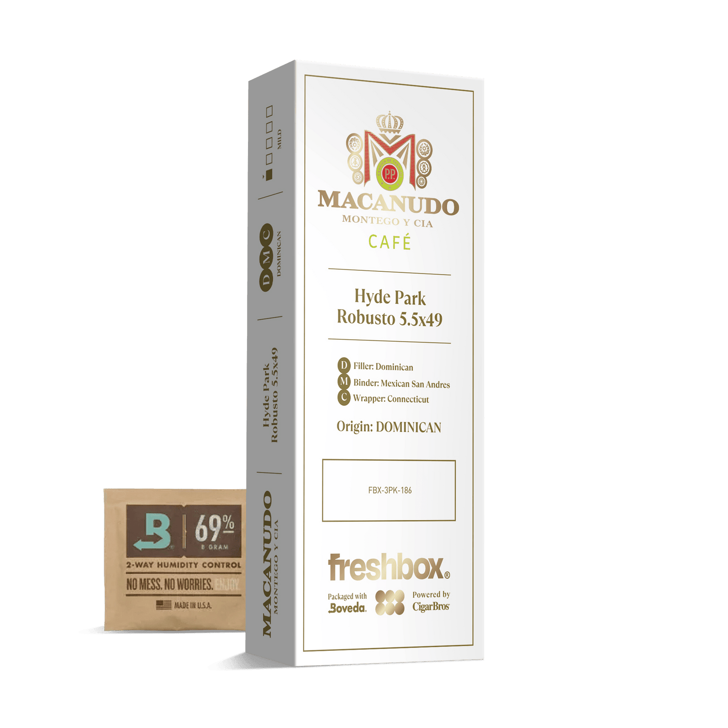 Macanudo Hyde Park 5.5x49 FreshBox | Cigar 3-Pack - Liquor Boutique