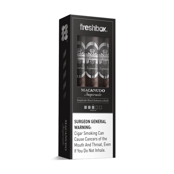 Macanudo Inspirado Black Robusto 4.8x48 FreshBox | Cigar 3-Pack - Liquor Boutique