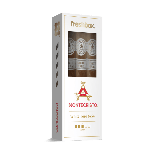 Montecristo White Toro 6x54 FreshBox | Cigar 3-Pack - Liquor Boutique