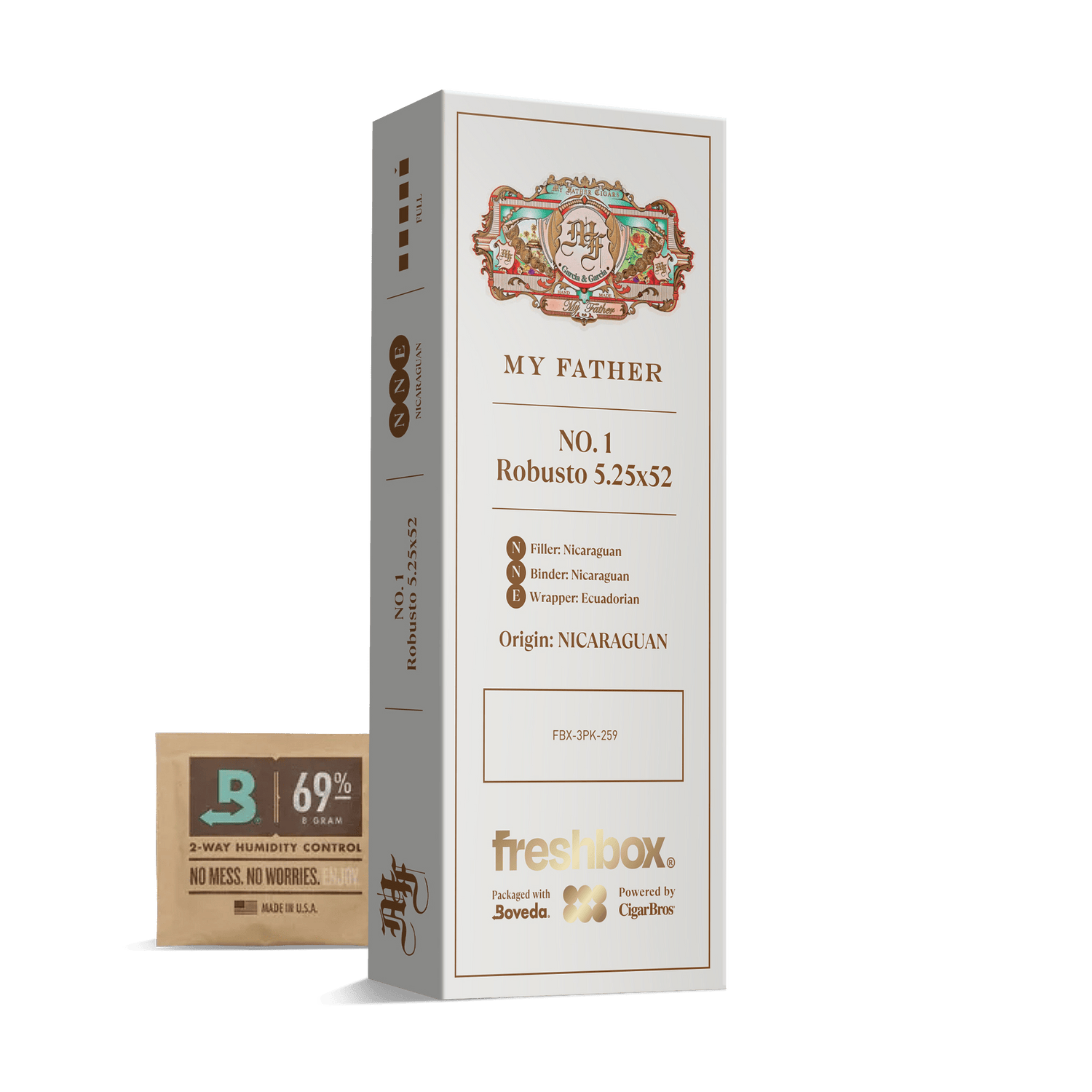 My Father NO. 1 Robusto 5.25x52 FreshBox | Cigar 3-Pack - Liquor Boutique