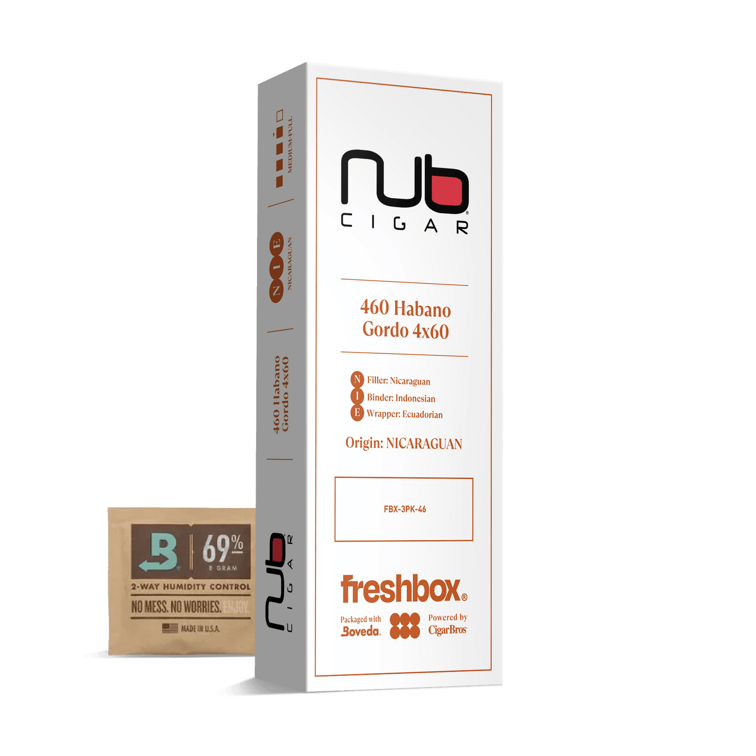 Nub 460 Habano 4x60 FreshBox | Cigar 3-Pack - Liquor Boutique