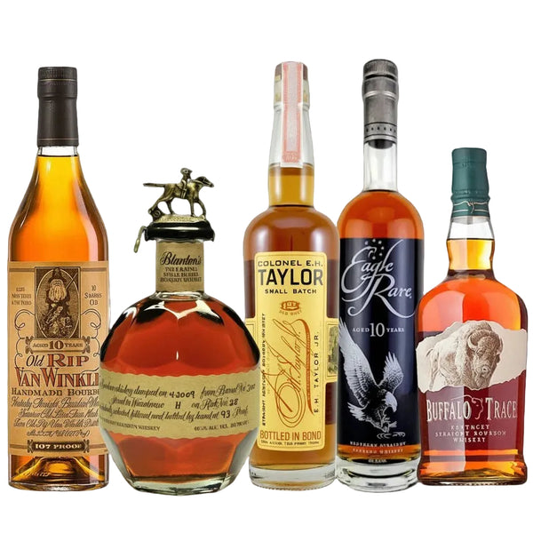 Old Rip Van Winkle, Blanton's, E.H Taylor, Eagle Rare, & Buffalo Trace Whiskey Bundle - Liquor Boutique