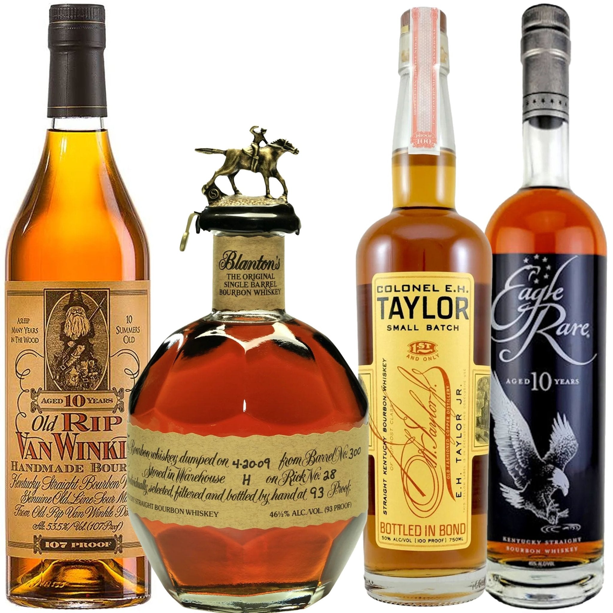 Old Rip Van Winkle, Blanton's, E.H Taylor & Eagle Rare Whiskey Bundle - Liquor Boutique