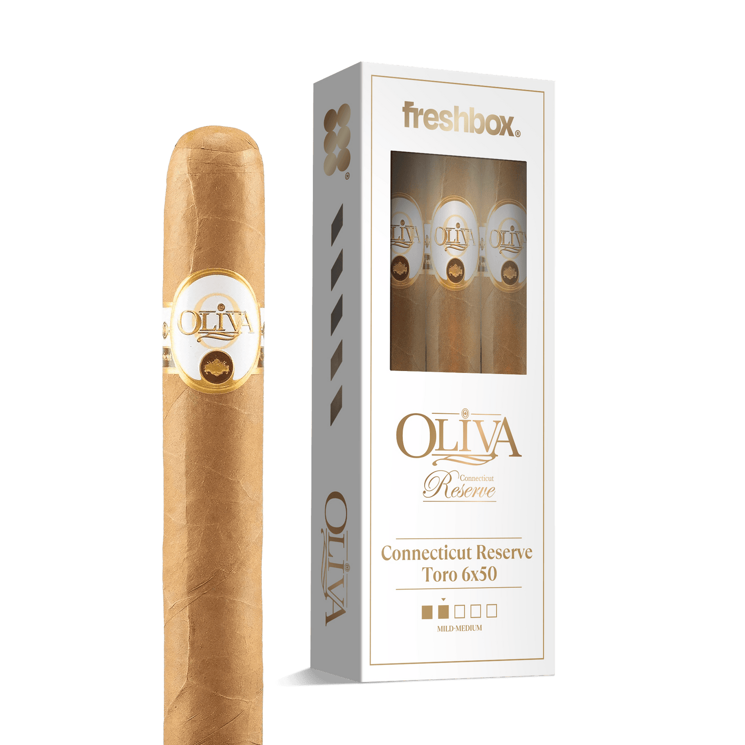 Oliva Connecticut Reserve Toro 6x50 FreshBox | Cigar 3-Pack - Liquor Boutique