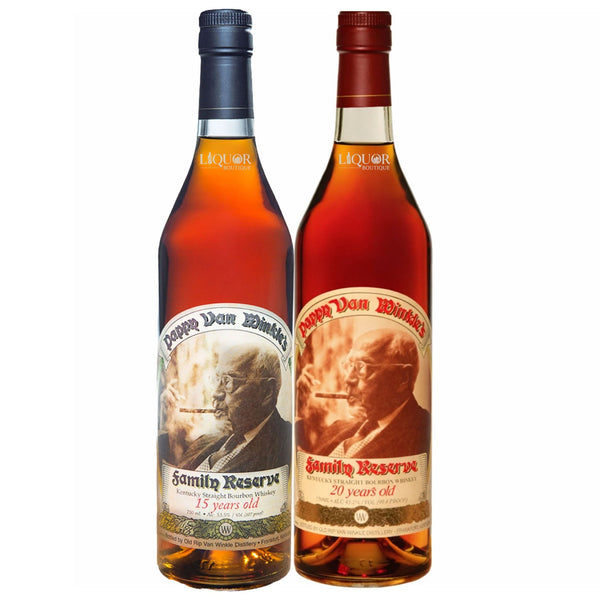Pappy Van Winkle 15 Year & 20 Year Bourbon Whiskey Bundle - Liquor Boutique