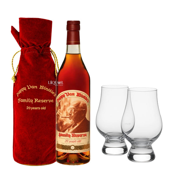 Pappy Van Winkle 20 Year Bourbon Whiskey with Glencairn Glass Set - Liquor Boutique