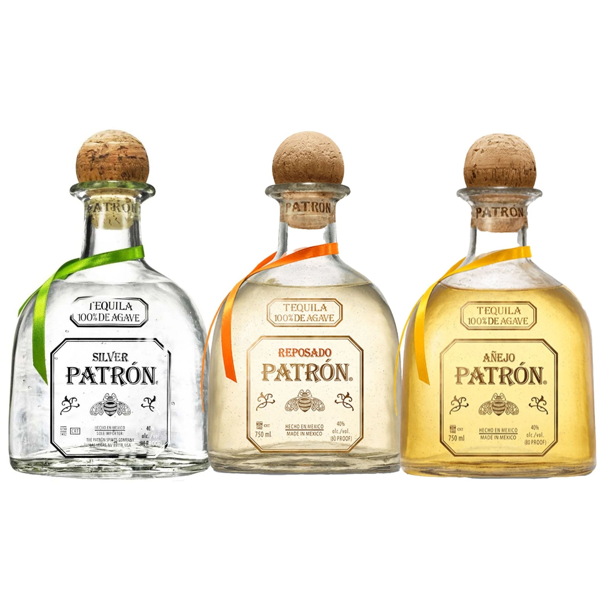 Patron Blanco, Reposado, & Anejo Tequila Bundle - Liquor Boutique