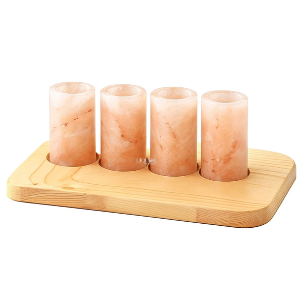 Pink Himalayan Tequila Salt Shot Glasses 4 Pack - Liquor Boutique