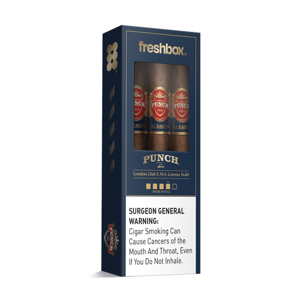 Punch London Club E.M.S. 5x40 FreshBox | Cigar 3-Pack - Liquor Boutique