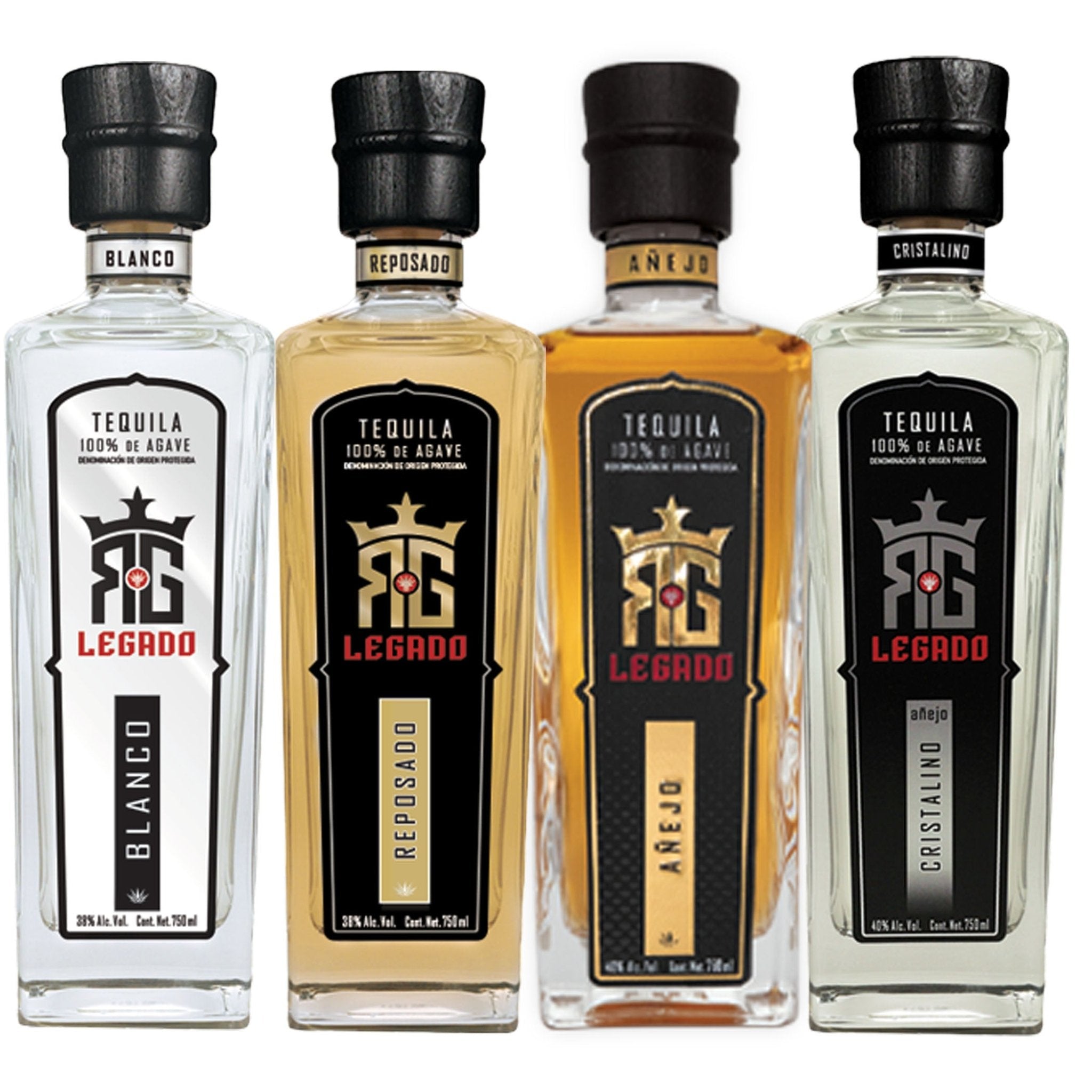 RG Legado Blanco, Reposado, Anejo, & Anejo Cristalino Bundle - Liquor Boutique