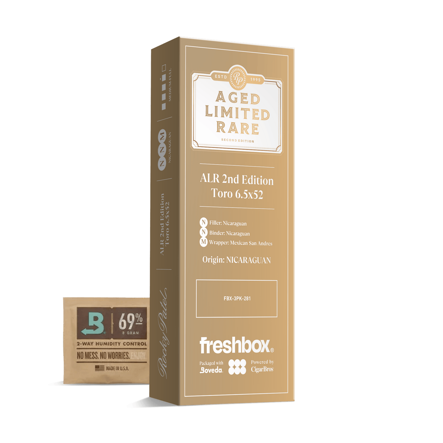 Rocky Patel ALR 2nd Edition Toro 6.5x52 FreshBox | Cigar 3-Pack - Liquor Boutique