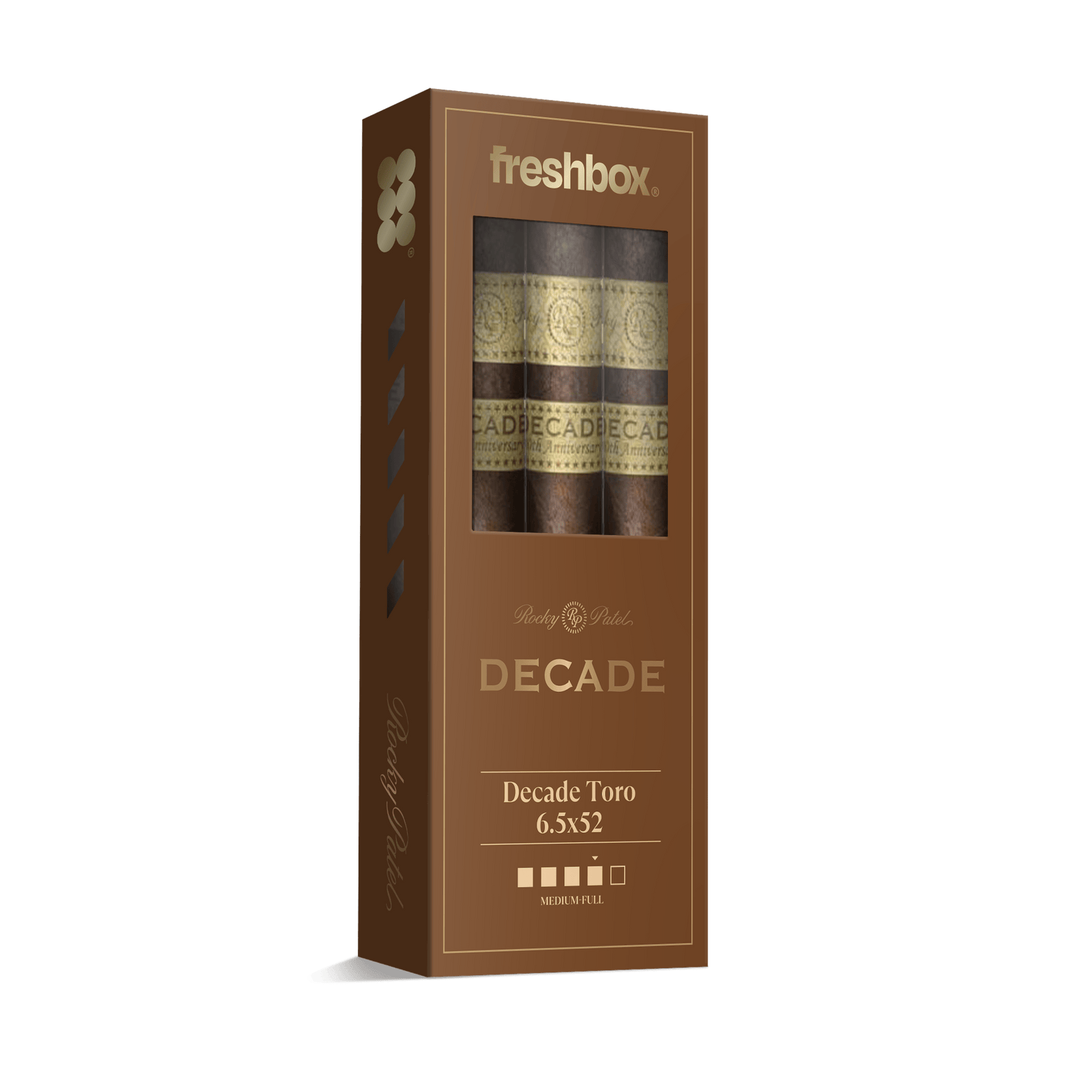 Rocky Patel Decade Toro 6.5x52 FreshBox | Cigar 3-Pack - Liquor Boutique
