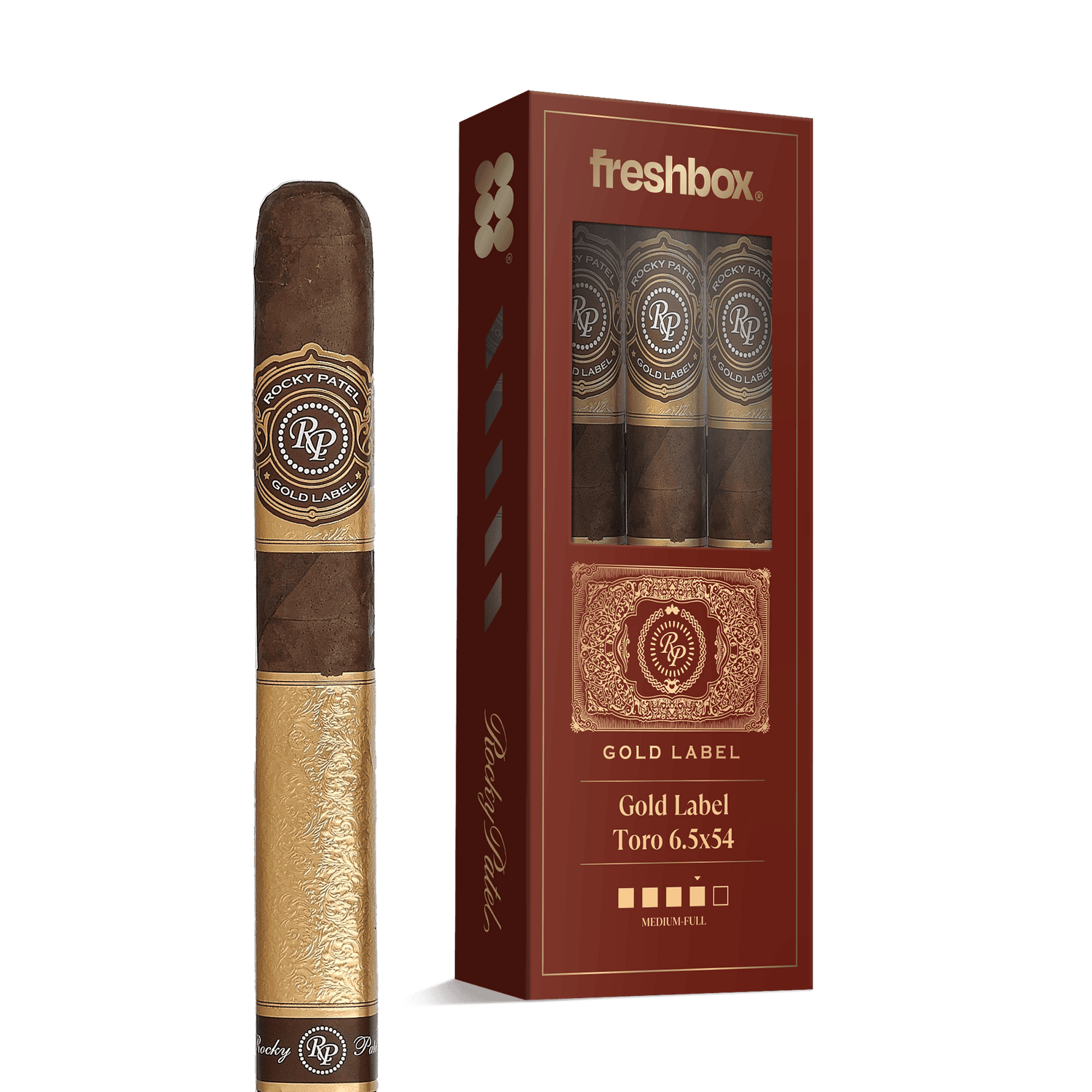 Rocky Patel Gold Label Toro 6.5x54 FreshBox | Cigar 3-Pack - Liquor Boutique