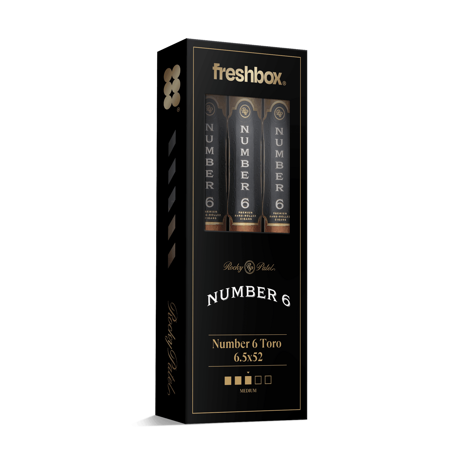 Rocky Patel Number 6 Toro 6.5x52 FreshBox | Cigar 3-Pack - Liquor Boutique