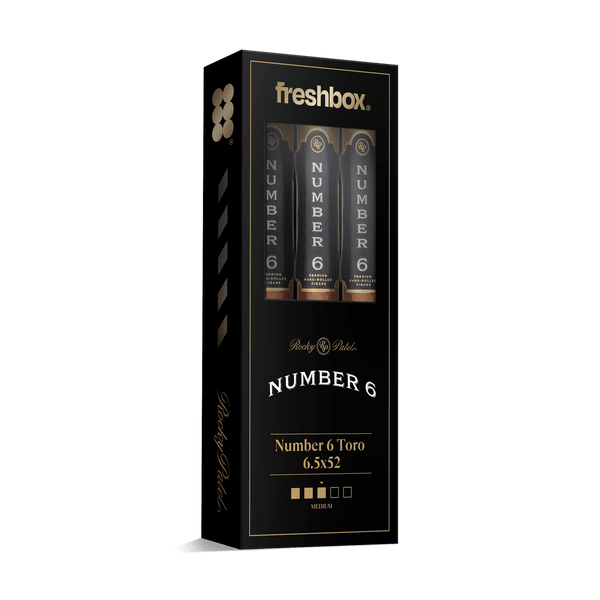 Rocky Patel Number 6 Toro 6.5x52 FreshBox | Cigar 3-Pack - Liquor Boutique
