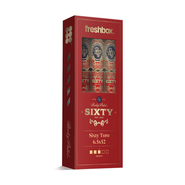 Rocky Patel Sixty Toro 6.5x52 FreshBox | Cigar 3-Pack - Liquor Boutique