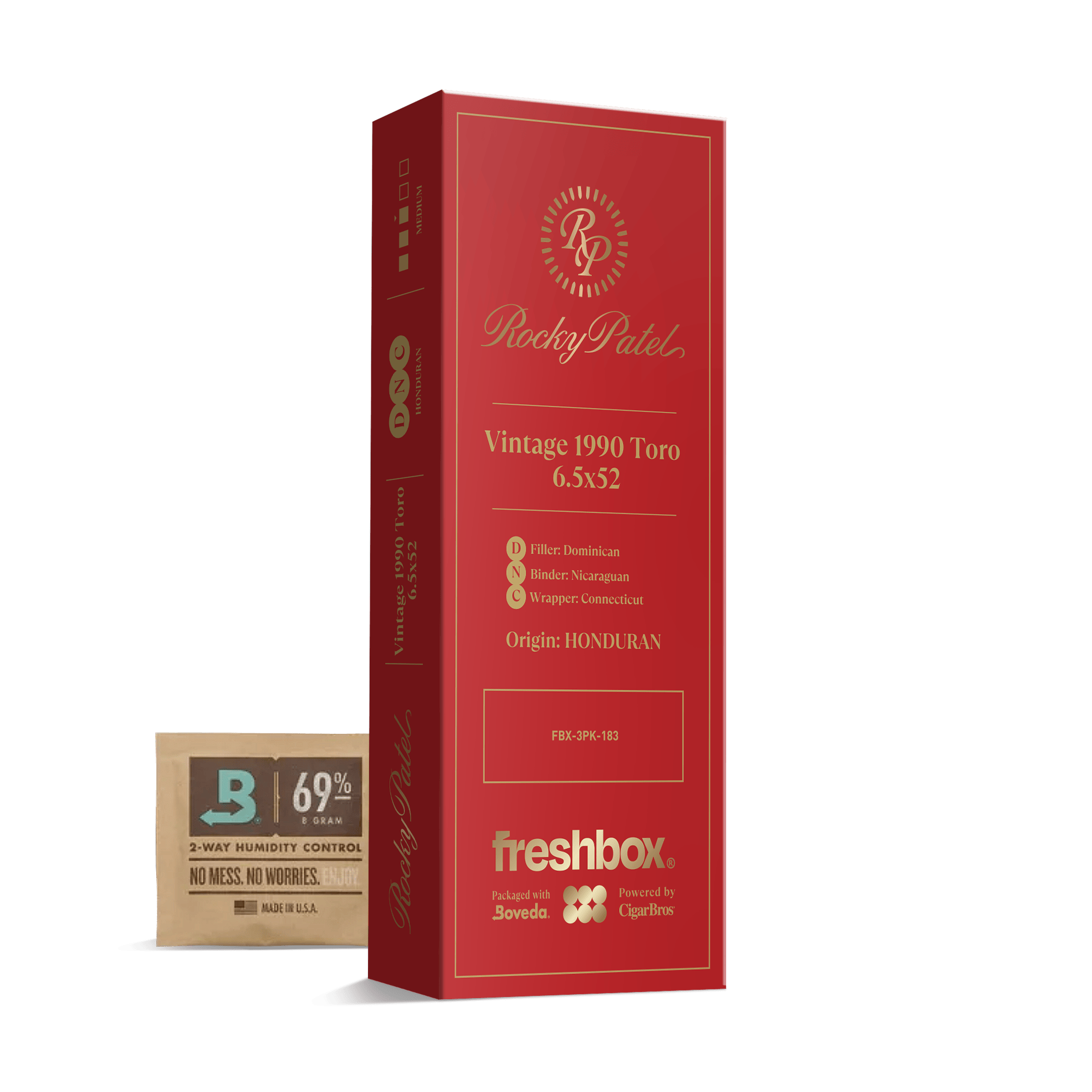 Rocky Patel Vintage 1990 Toro 6.5x52 FreshBox | 3-Pack
