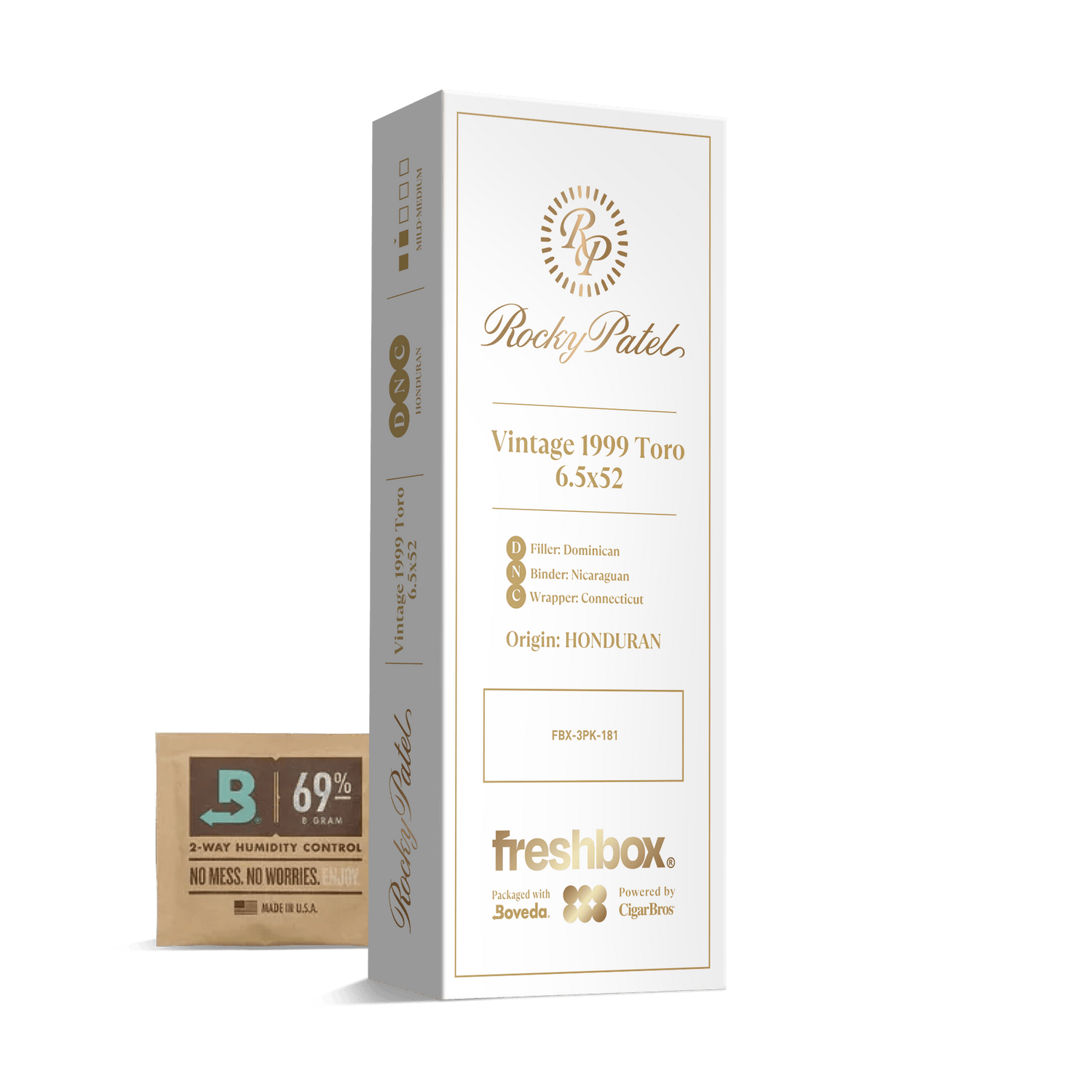 Rocky Patel Vintage 1999 Toro 6.5x52 FreshBox | Cigar 3-Pack - Liquor Boutique