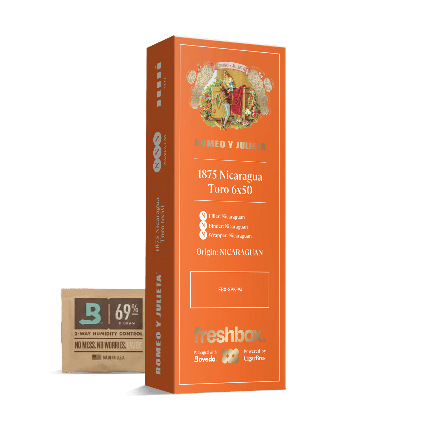 Romeo Y Julieta 1875 Nicauraga Toro 6x50 FreshBox | Cigar 3-Pack - Liquor Boutique