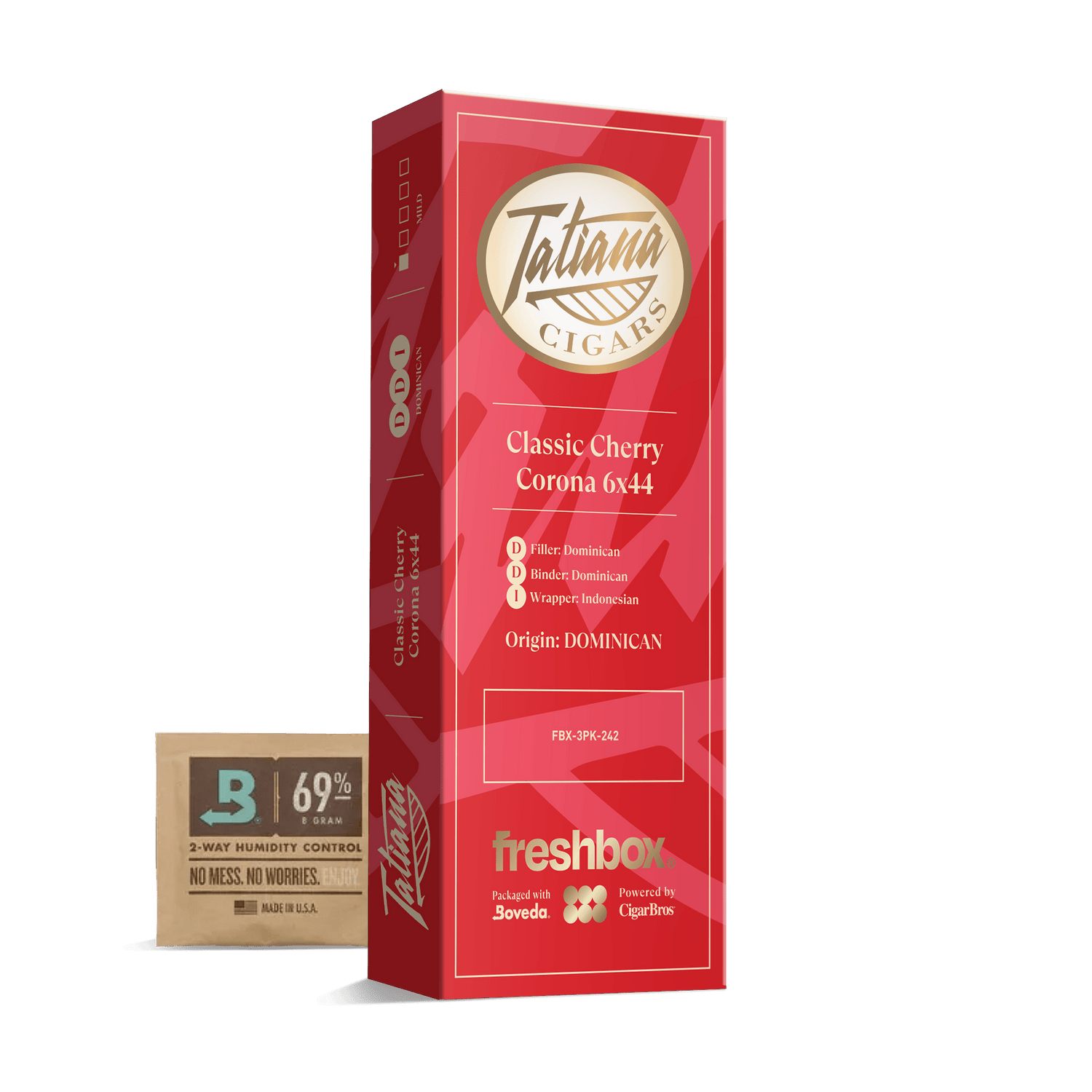 Tatiana Classic Cherry Corona 6x44 FreshBox | Cigar 3-Pack - Liquor Boutique
