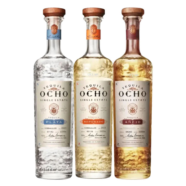 Tequila Ocho Blanco, Reposado, & Anejo Bundle 750ml - Liquor Boutique