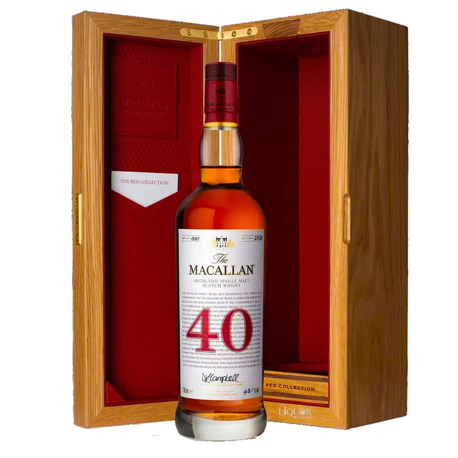 The Macallan Red Collection 40 Year Scotch Whisky 700ml - Liquor Boutique