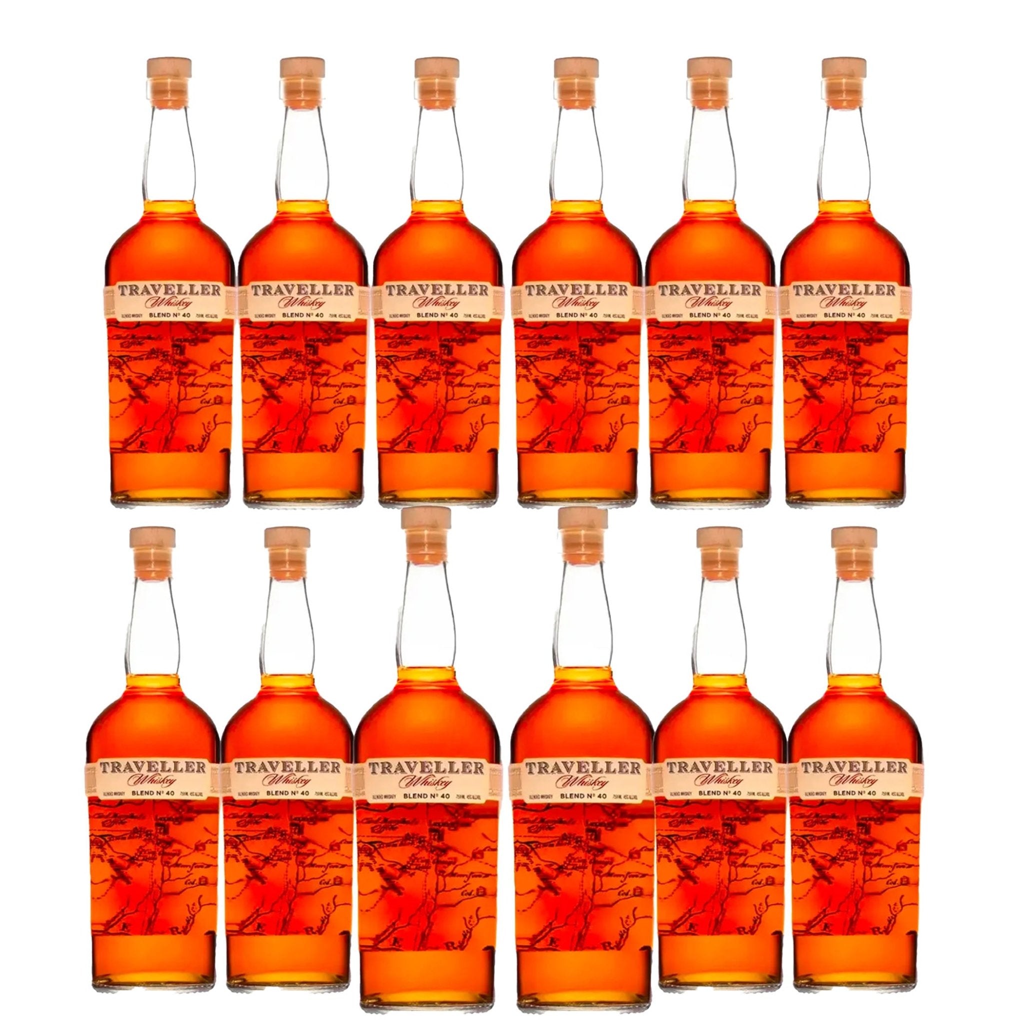 Traveller Blend No.40 Whiskey 12 Pack Bundle 750ML (Full Case) - Liquor Boutique