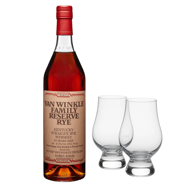 Van Winkle Family Reserve 13 Year Old Straight Rye Whiskey with Glencairn Glass Set - Liquor Boutique