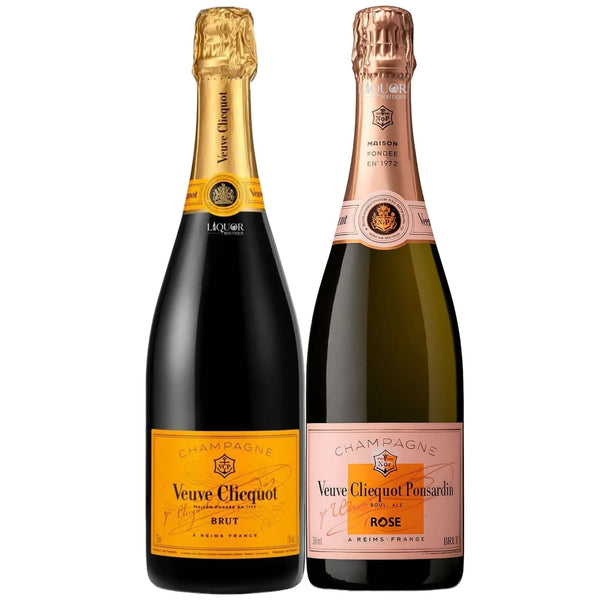 Veuve Clicquot Brut & Rosé Champagne Bundle 750ml - Liquor Boutique