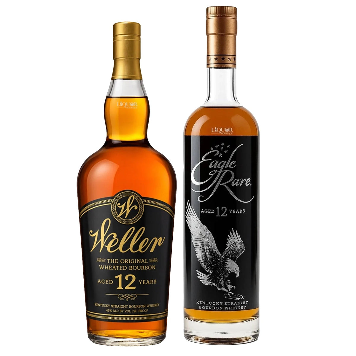 Weller 12 Year & Eagle Rare 12 Year Bourbon Whiskey Bundle 750ml - Liquor Boutique