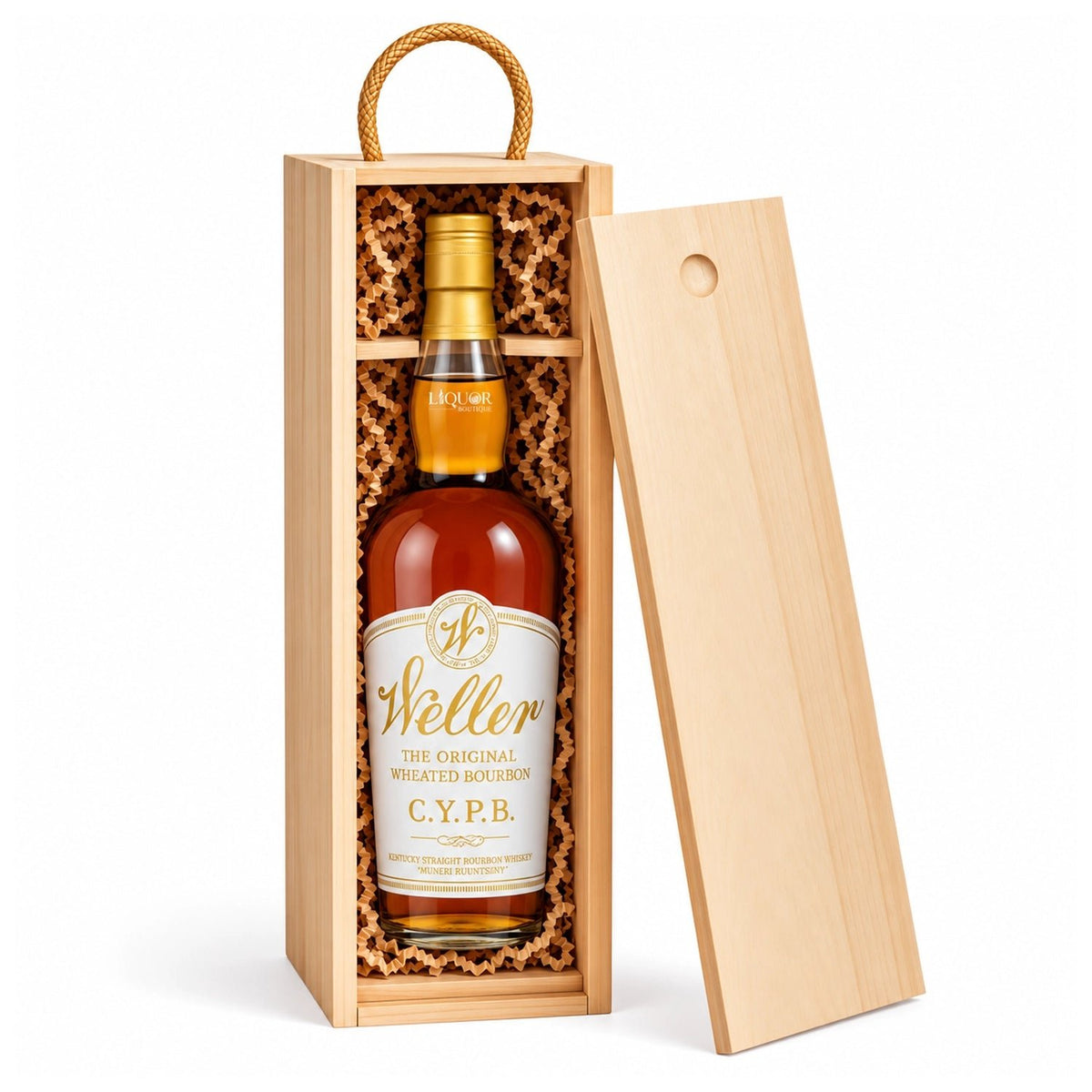 Weller C.Y.P.B. Bourbon Whiskey with Wooden Gift Box 750ml - Liquor Boutique