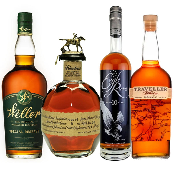 Weller Special Reserve, Blanton’s, Eagle Rare, & Traveller Bourbon Bundle - Liquor Boutique