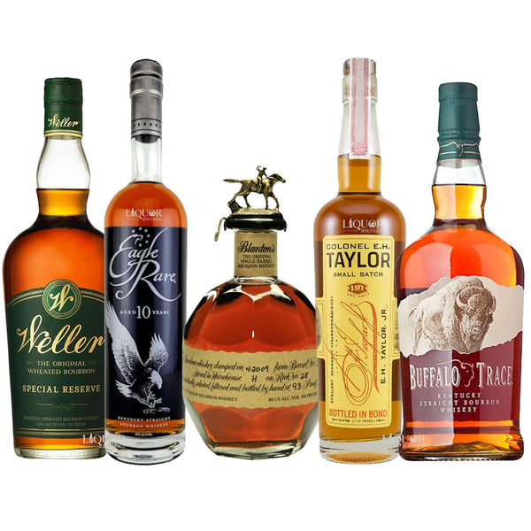 Weller Special Reserve, Eagle Rare, Blanton's, E.H.Taylor, & Buffalo Trace Bourbon Bundle - Liquor Boutique