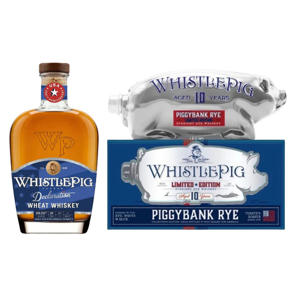 WhistlePig America’s 250th Declaration Wheat Whiskey & PiggyBank Rye Bundle 750ml - Liquor Boutique