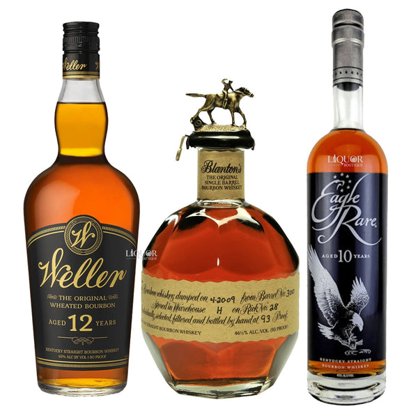 W.L. Weller 12, Blanton's, & Eagle Rare Bourbon Whiskey Bundle - Liquor Boutique
