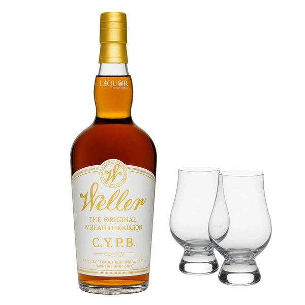 W.L. Weller C.Y.P.B. Bourbon Whiskey with Glencairn Glass Set - Liquor Boutique