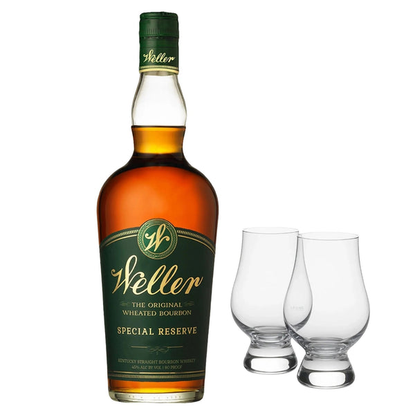 W.L. Weller Special Reserve Bourbon Whiskey with Glencairn Glass Set - Liquor Boutique