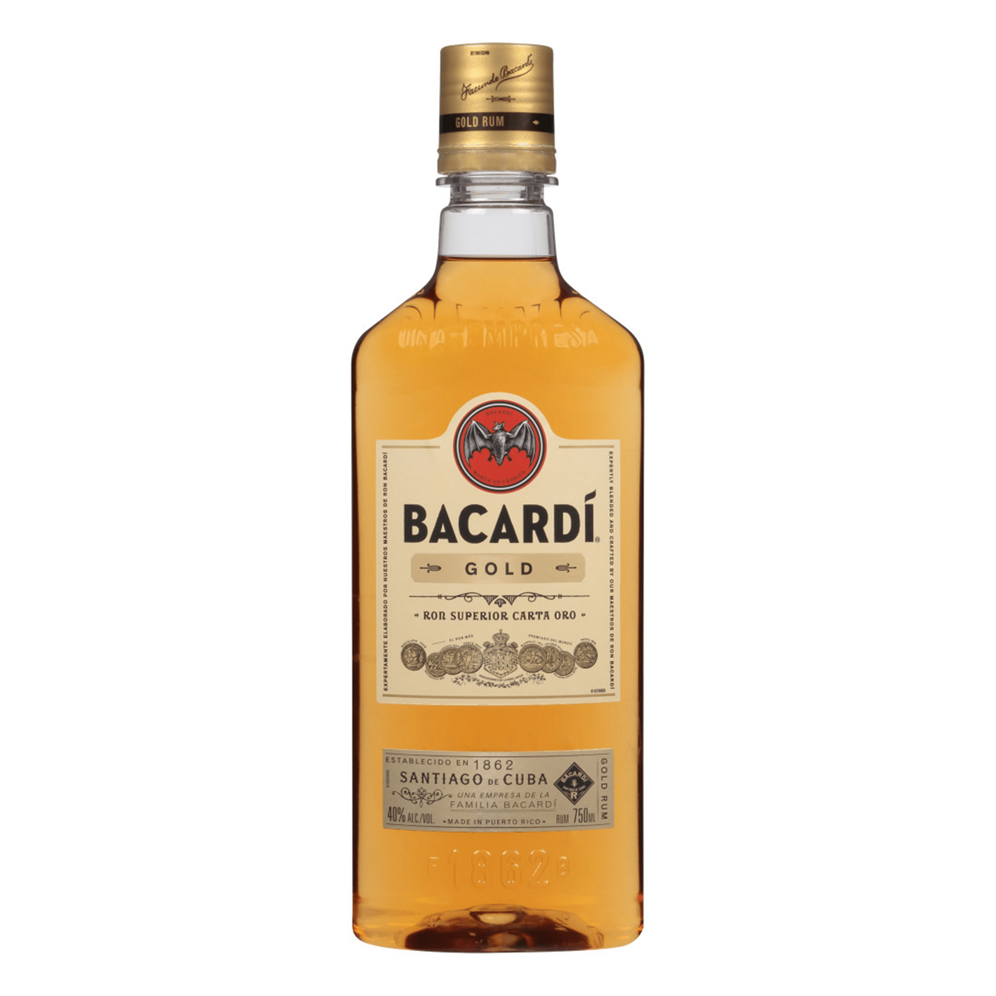 Bacardi Gold Rum 750ml - Liquor Boutique