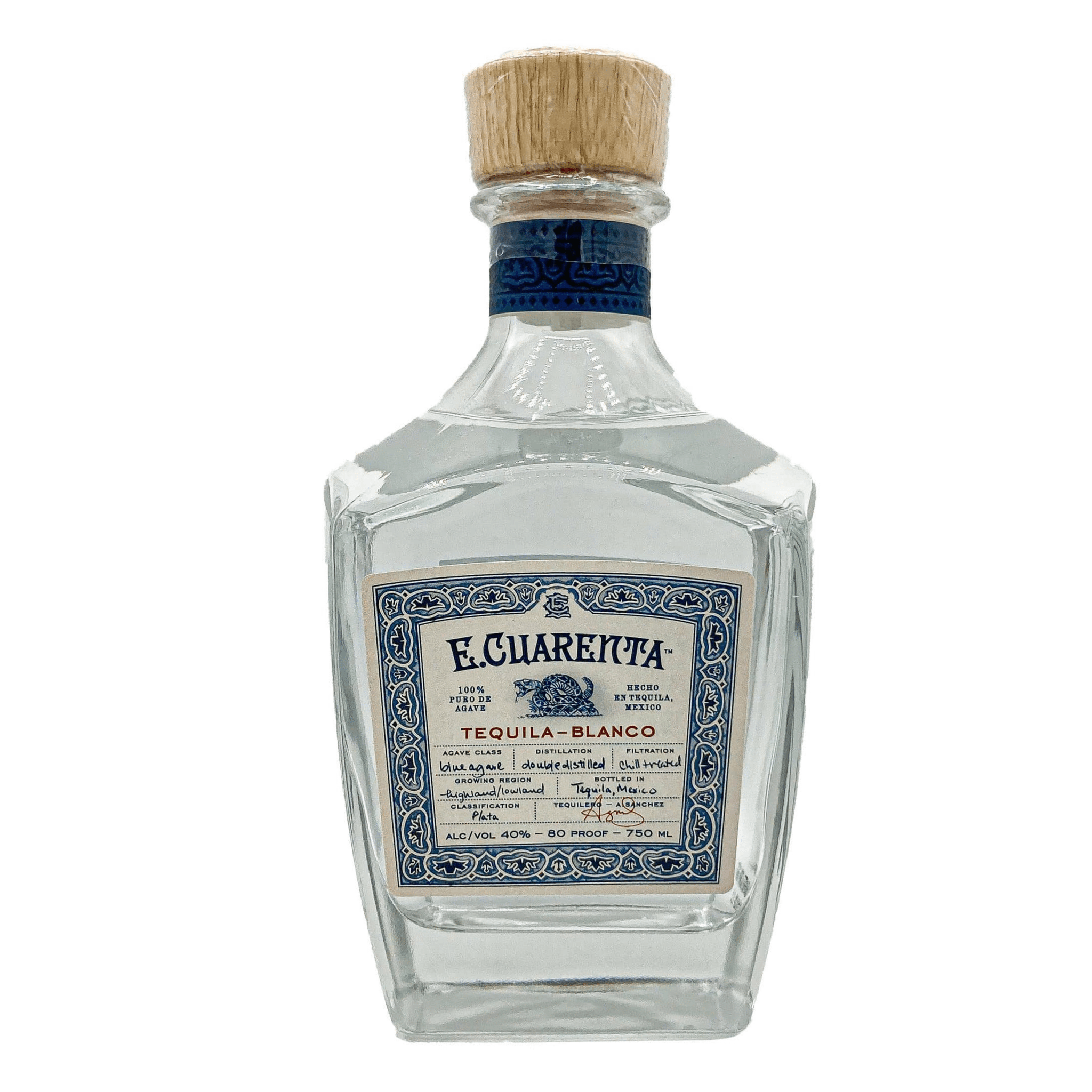 El Cuarenta Blanco Tequila - Liquor Boutique