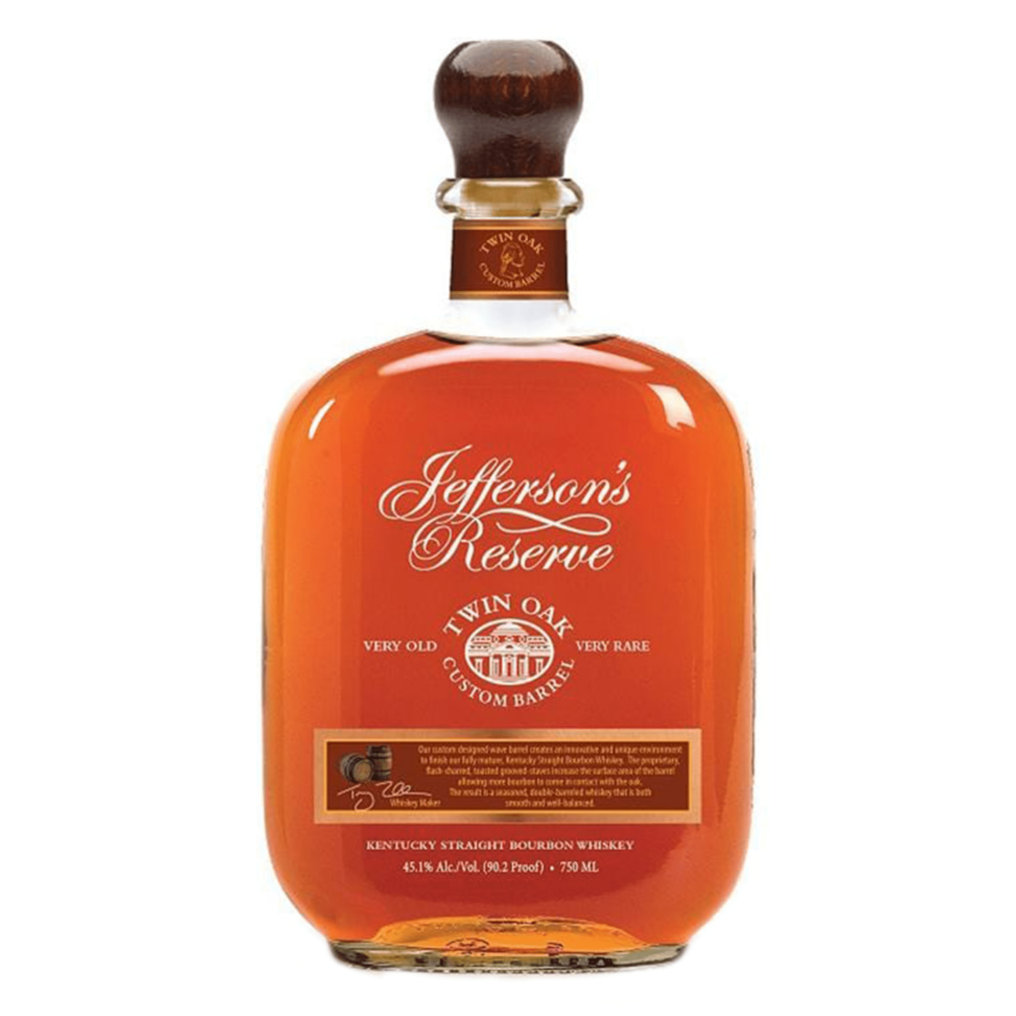 Jefferson's Reserve Twin Oak Custom Barrel Bourbon Whiskey - Liquor Boutique