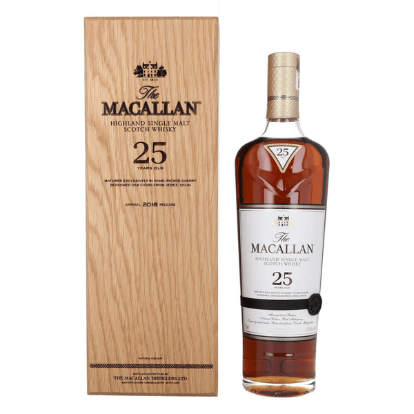 The Macallan 25 Year Old Single Malt Scotch Whisky 750ml - Liquor Boutique