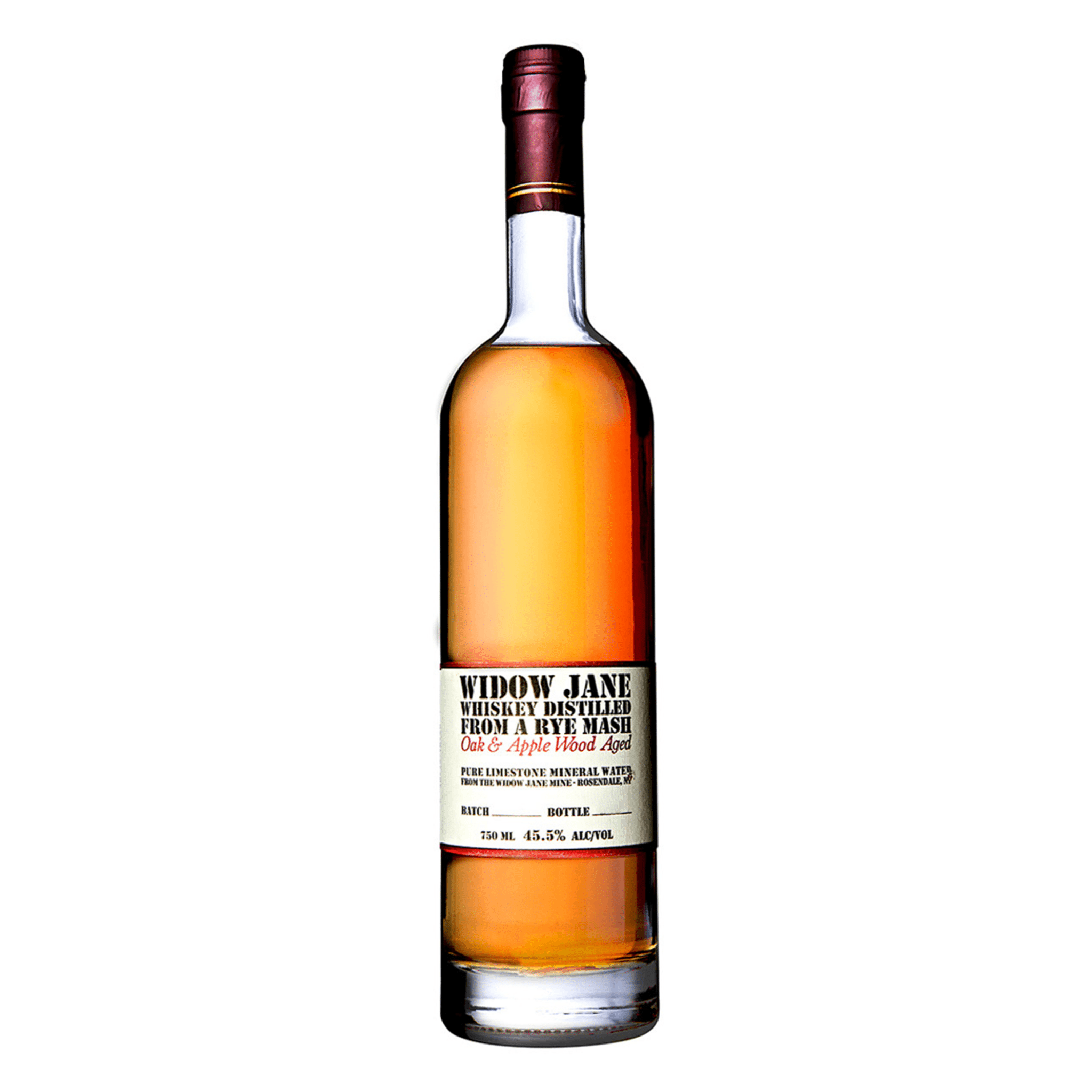 Widow Jane Oak & Applewood Aged Rye Mash Whiskey - Liquor Boutique