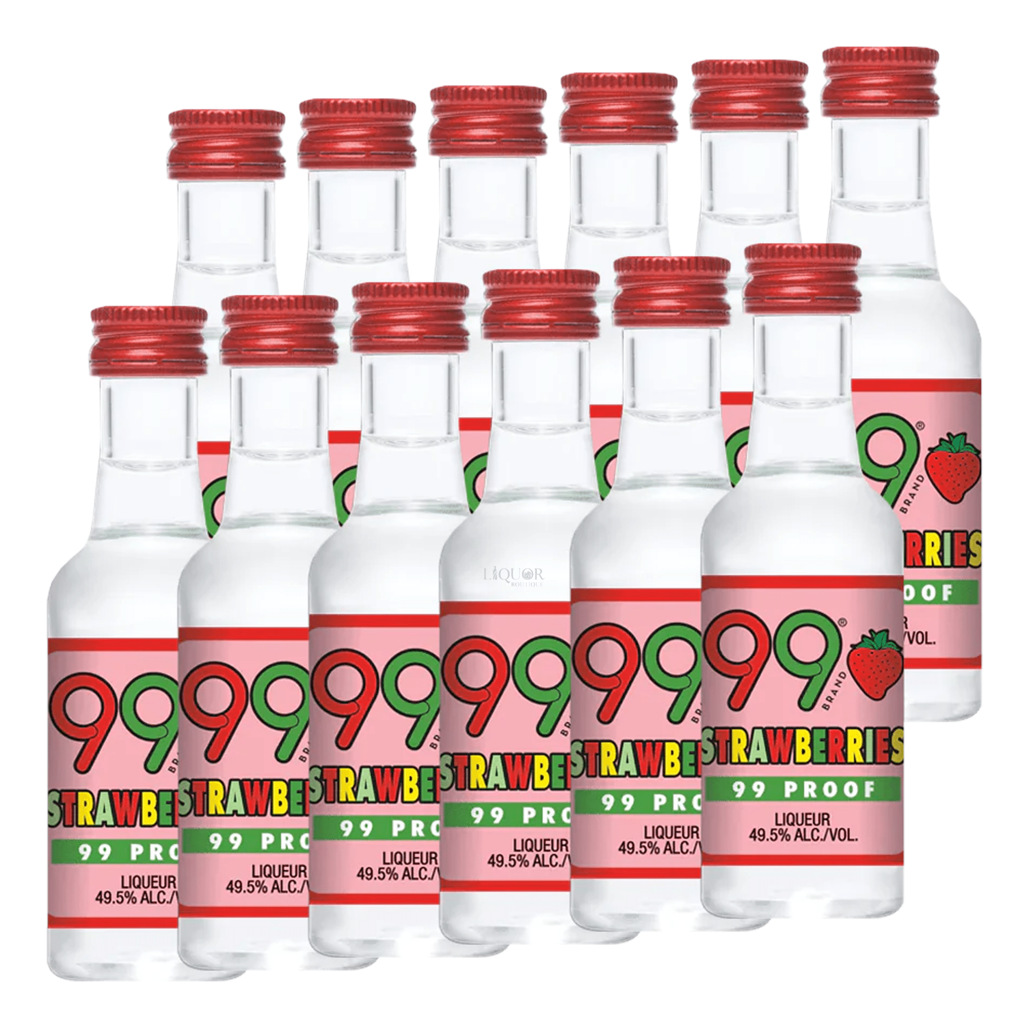 99 Strawberry 12 Pack 50ml - Liquor Boutique