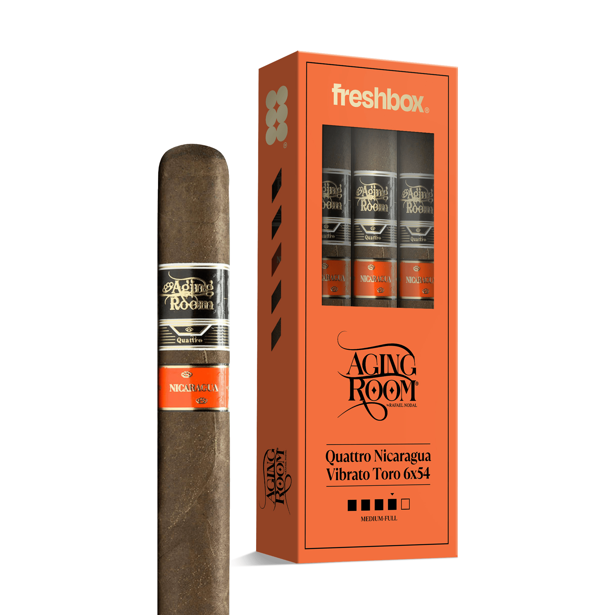 Aging Room Quattro Nicaragua Vibrato Toro 6x54 FreshBox | 3-Pack