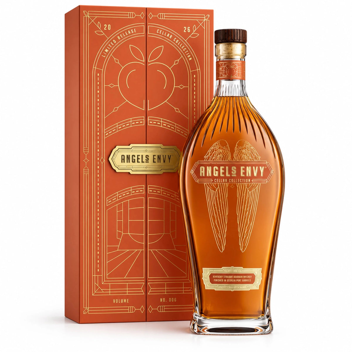 Angel’s Envy 2026 Cellar Collection Peach Brandy Rye Kentucky Whiskey 750ml - Liquor Boutique