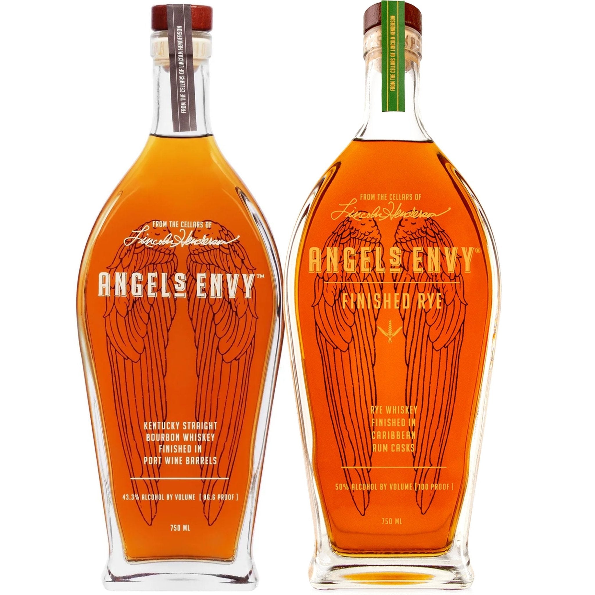 Angel’s Envy Kentucky Straight Bourbon Whiskey & Finished Rye Whiskey Bundle - Liquor Boutique